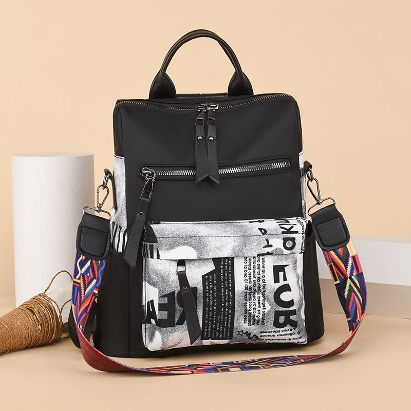 Bags Autumn And Winter New Personalized Printed Ladies Oxford Cloth Outdoor Light Casual Backpack Women's Bag