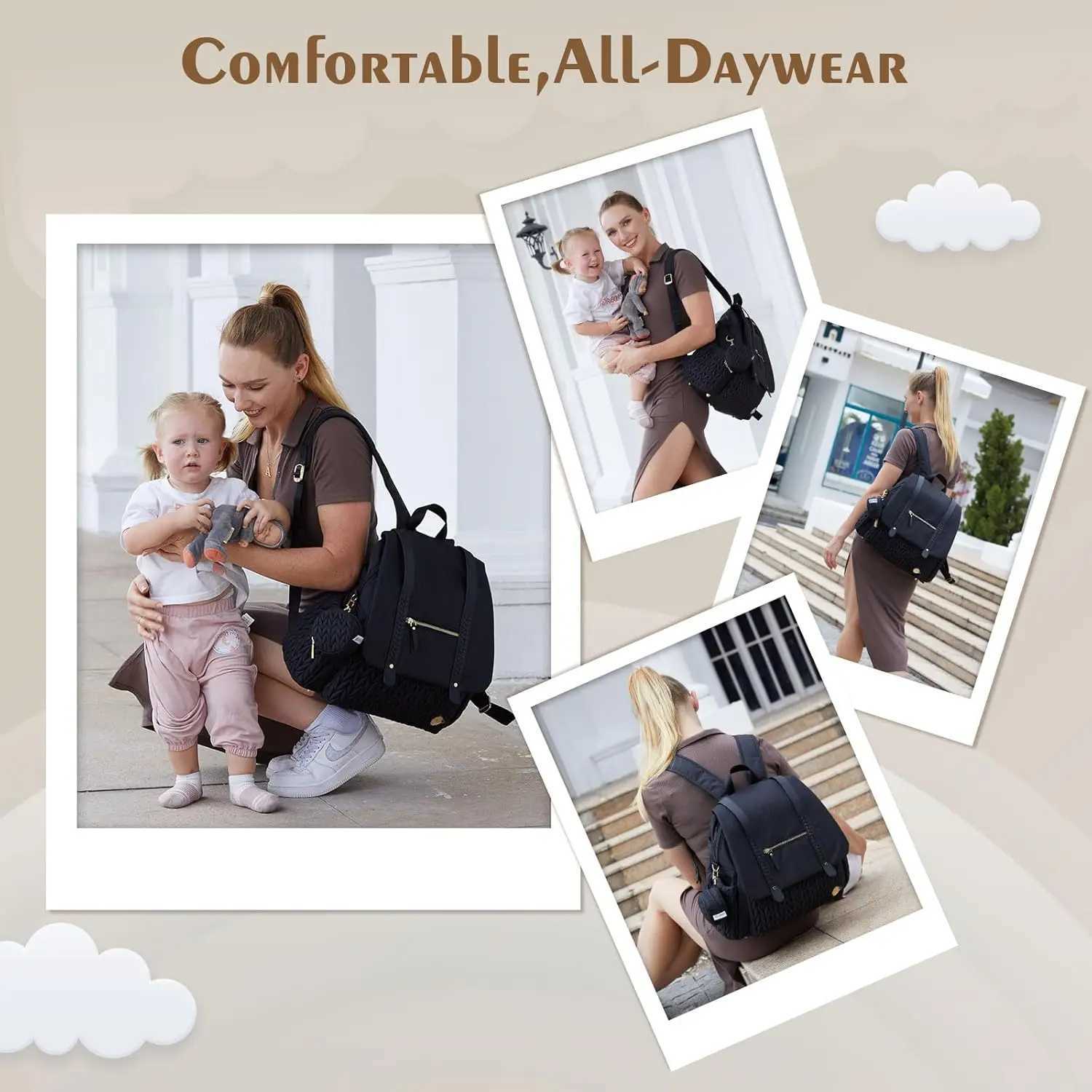 Large Capacity Mommy Bag Lightweight Fashion Stroller Hanging Bags Baby Diapers Organizer MaternityC250326