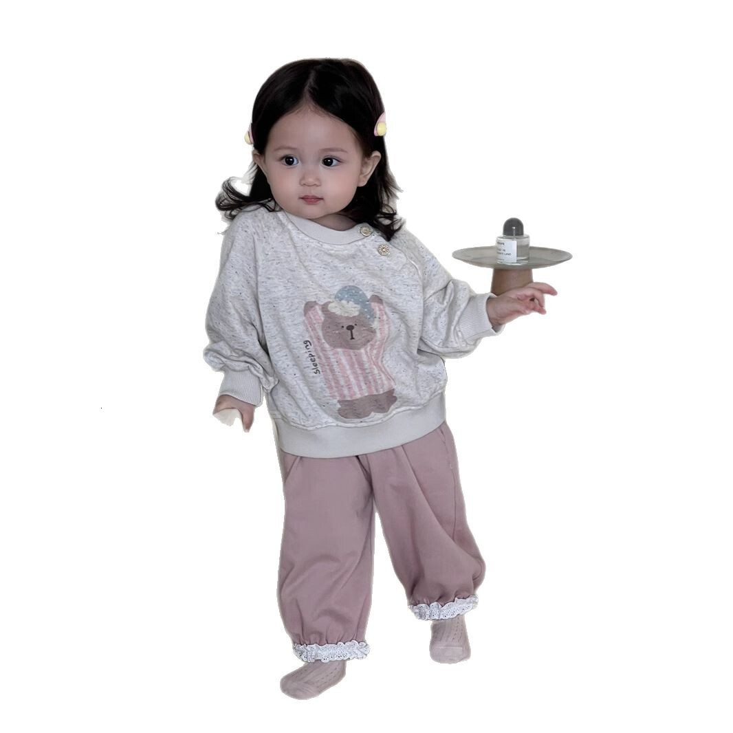 Ddmyshoesvip Children S New Children S Clothing Spring Girls Korean Style Clothes Baby Hoodie Two Piece Set