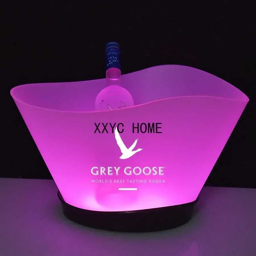 12L LED charging ice bucket lights up champagne beer rack bar nightclub disco party wine drinks beer juice bar X250326