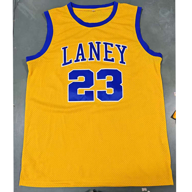 Men's Laney 23 Embroidered Polyester Sports Basketball Jersey, Crew Neck Loose Fit Basketball Tank Top For Daily And Training Wear