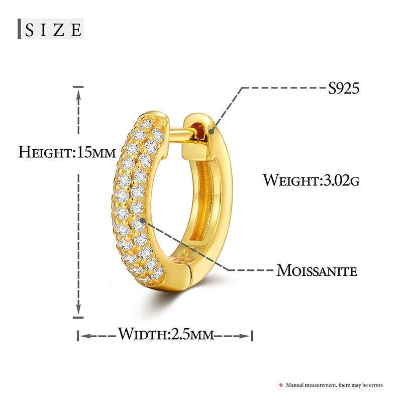 Fashion Moissanite Earrings For Women Jewelry 100% 925 Sterling Silver Sparkling Wedding Jewelry Gifts with GRA Certificate