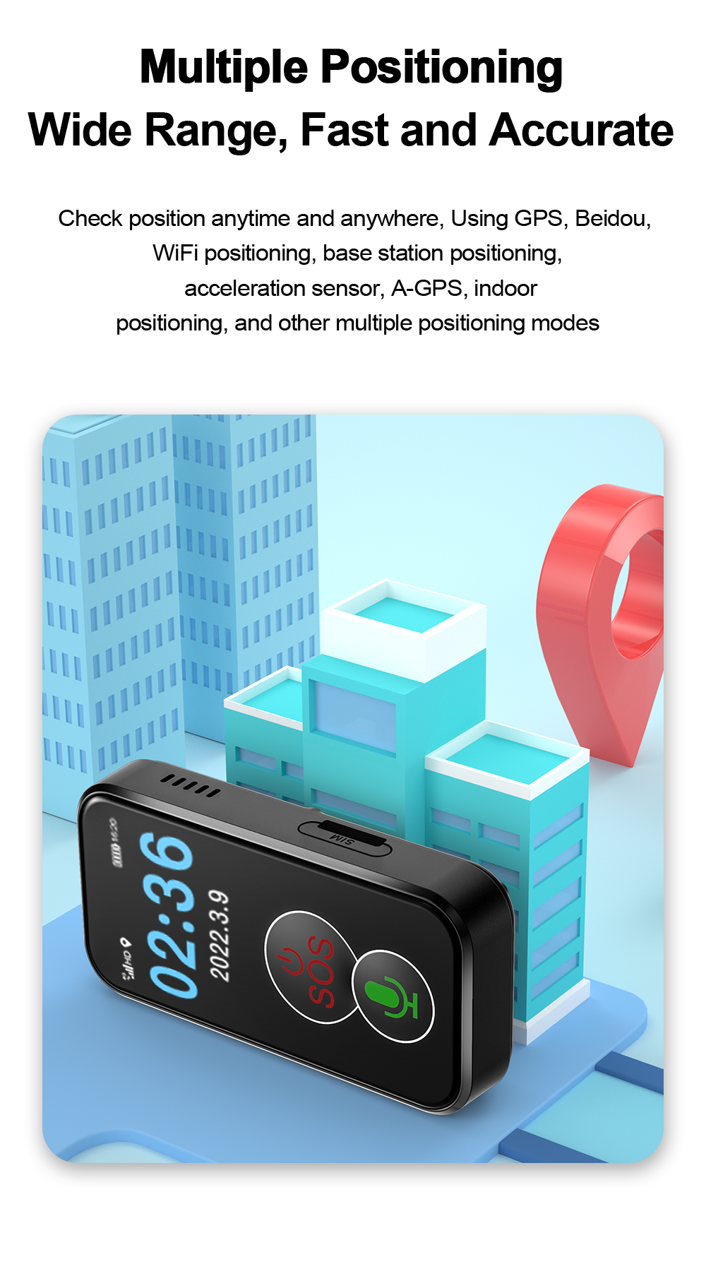 4G Car Tracker Mini Portable Positioning of WiFi LBS Waterproof IP67 GPS Locator for Elderly Kids Pets Vehicles