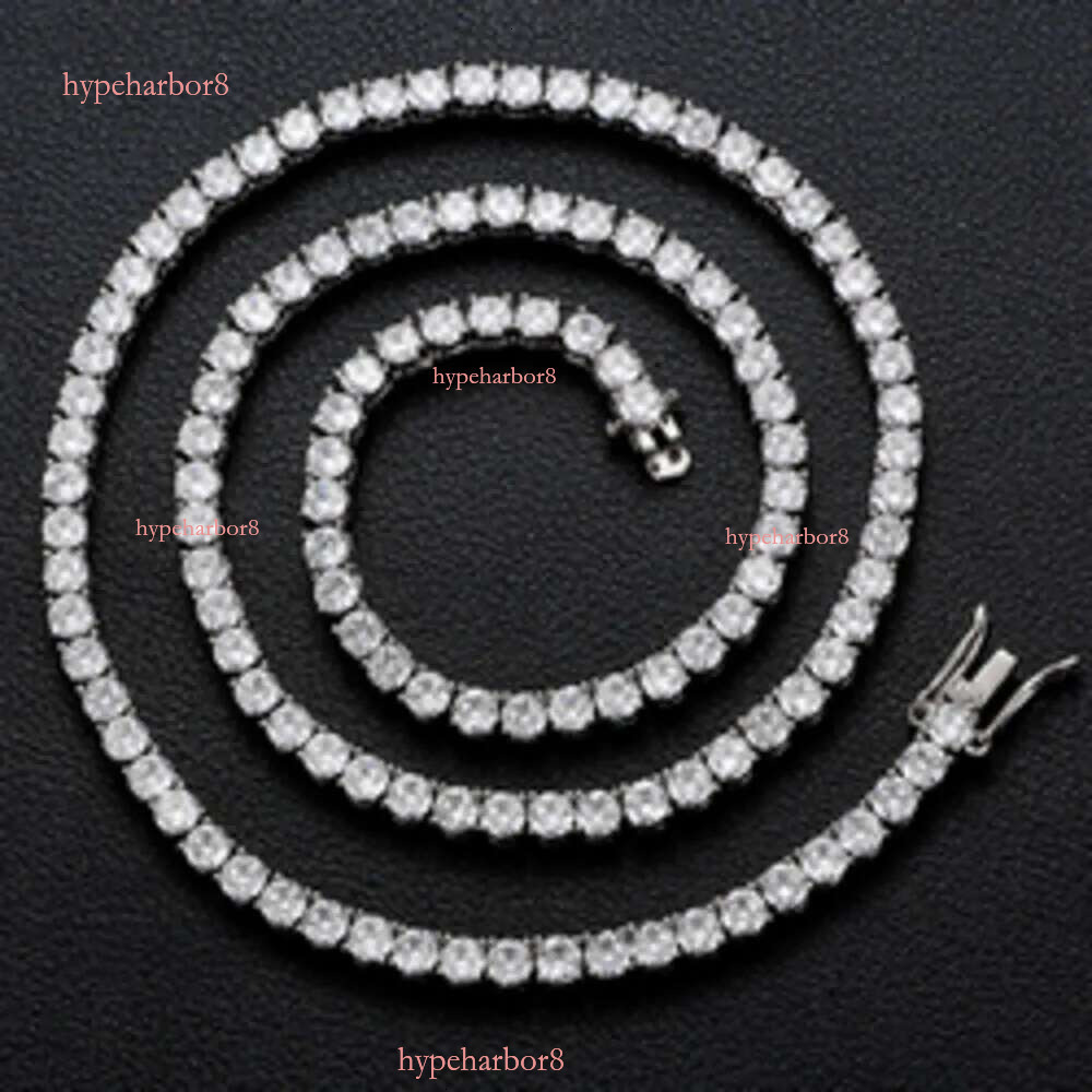 Fine jewelry necklaces Hip Hop Sterg Sier VVS moissanite dia Cluster Iced Out tennis chain bracelet necklace For Men Women