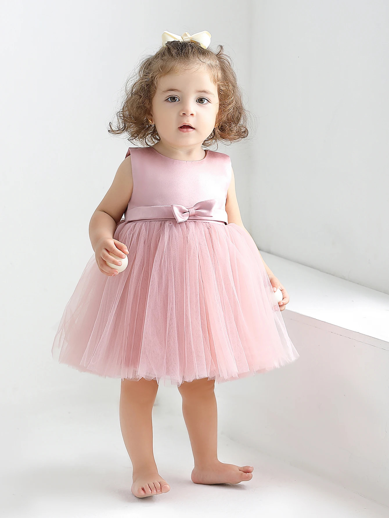 First Birthday Outfit Girl Party Wear Gowns for Girls 12 to 18 Months Baby Girl Dress Baby Christening Gown 250325