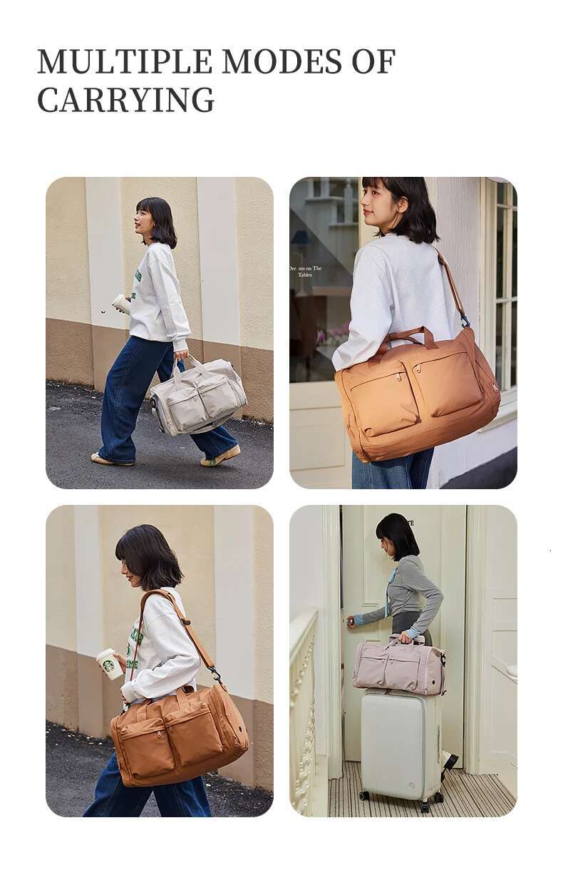 I Convertible Travel Handbag Women Lightweight Large Capacity 32L Carry-On Bag With Independent Shoe Compartmen