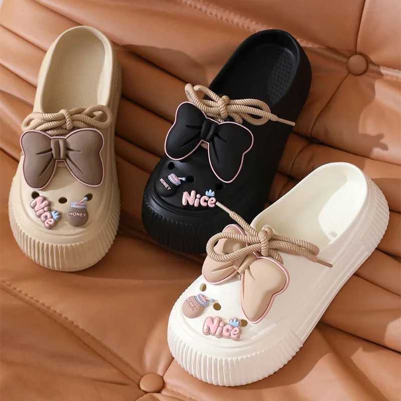 New Sandals DIY Platform Womens Sandals 2024 Summer Thick Bottom Beach Sandals Womens Flower N Smooth EVA Garden ShoesXJ250326