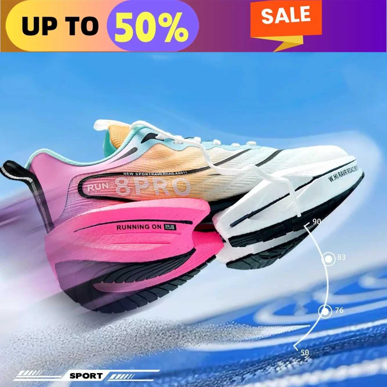Running Shoes Carbon Plate Marathon Men Sport Tenis Breathable Wens Cfortable Athletic Nonskid Casual Sneakers Air CushionC250325