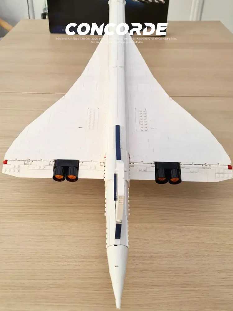 Airbus Concorde aircraft construction kit the worlds first super aircraft aerospace plane building blocks toys childrens giftsXJ250326