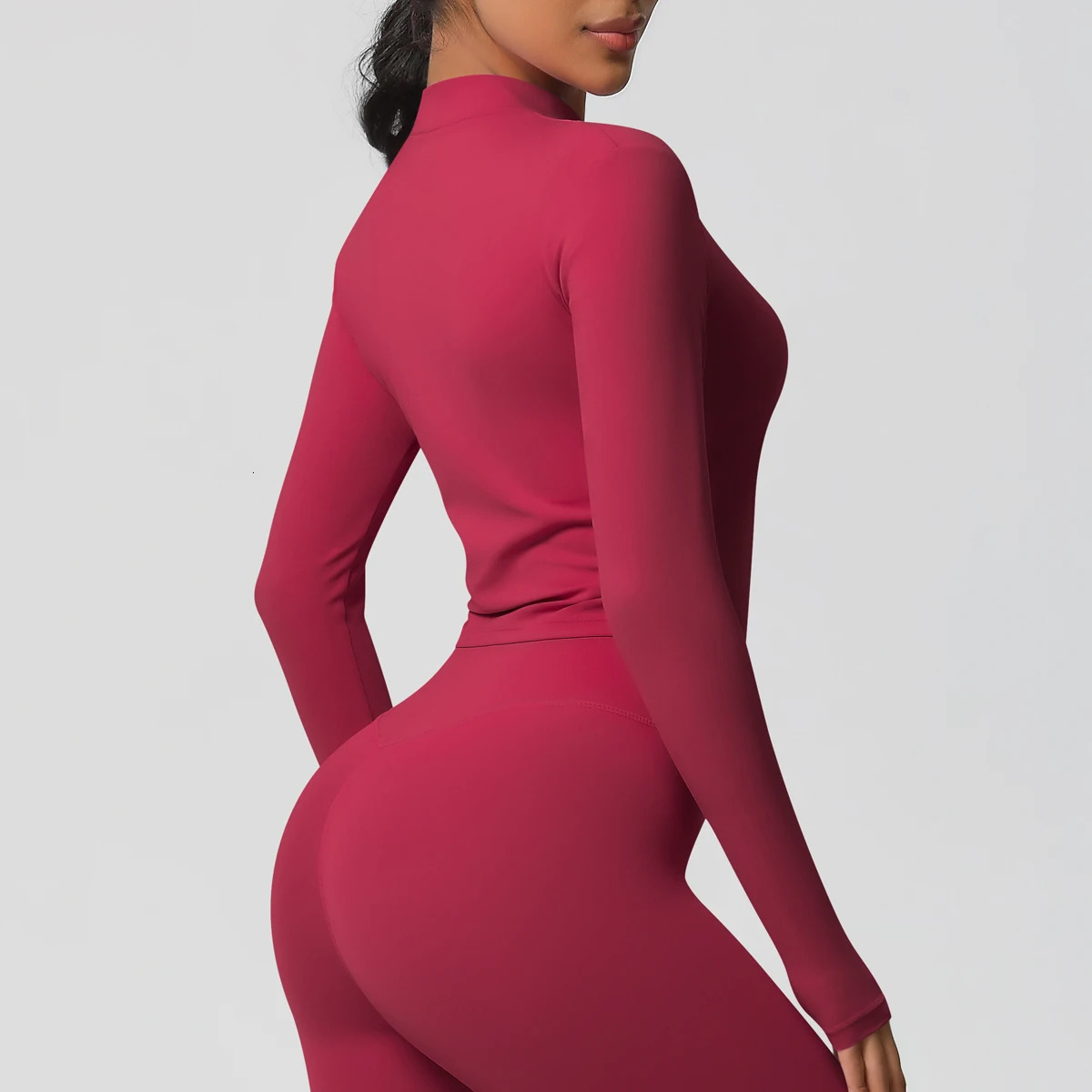 Long Sleeve Workout Top Gym Fitness Yoga Clothing Yoga Shirt Push Up Workout Clothes Women Womens Gym Exercise Shirt 250325
