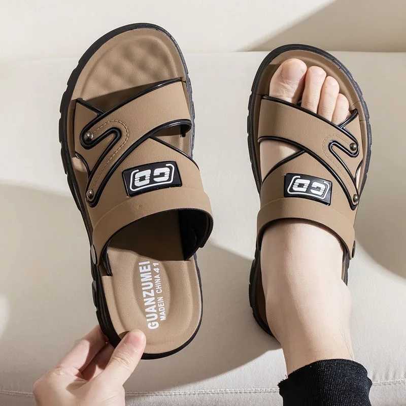 Mens Sandals Non slip Versatile Beach Shoes New Summer Slippers Non slip Dual purpose Mens Fi Waterproof Cool SlippersXJ250326