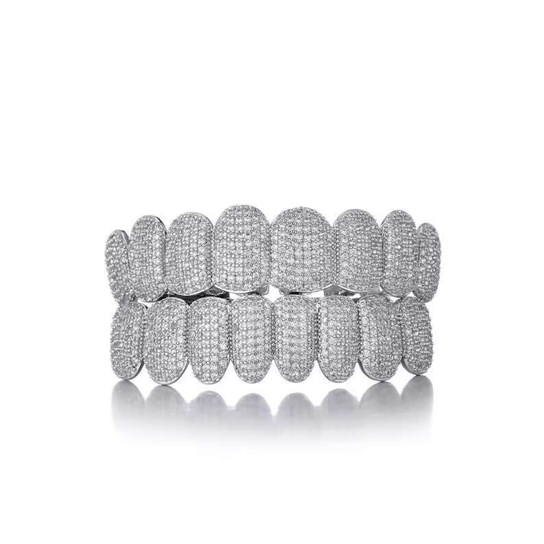 Excellent Moissanite Diamond Grills for Men Women Amazing Teeth Round Cut Moissanite Diamonds