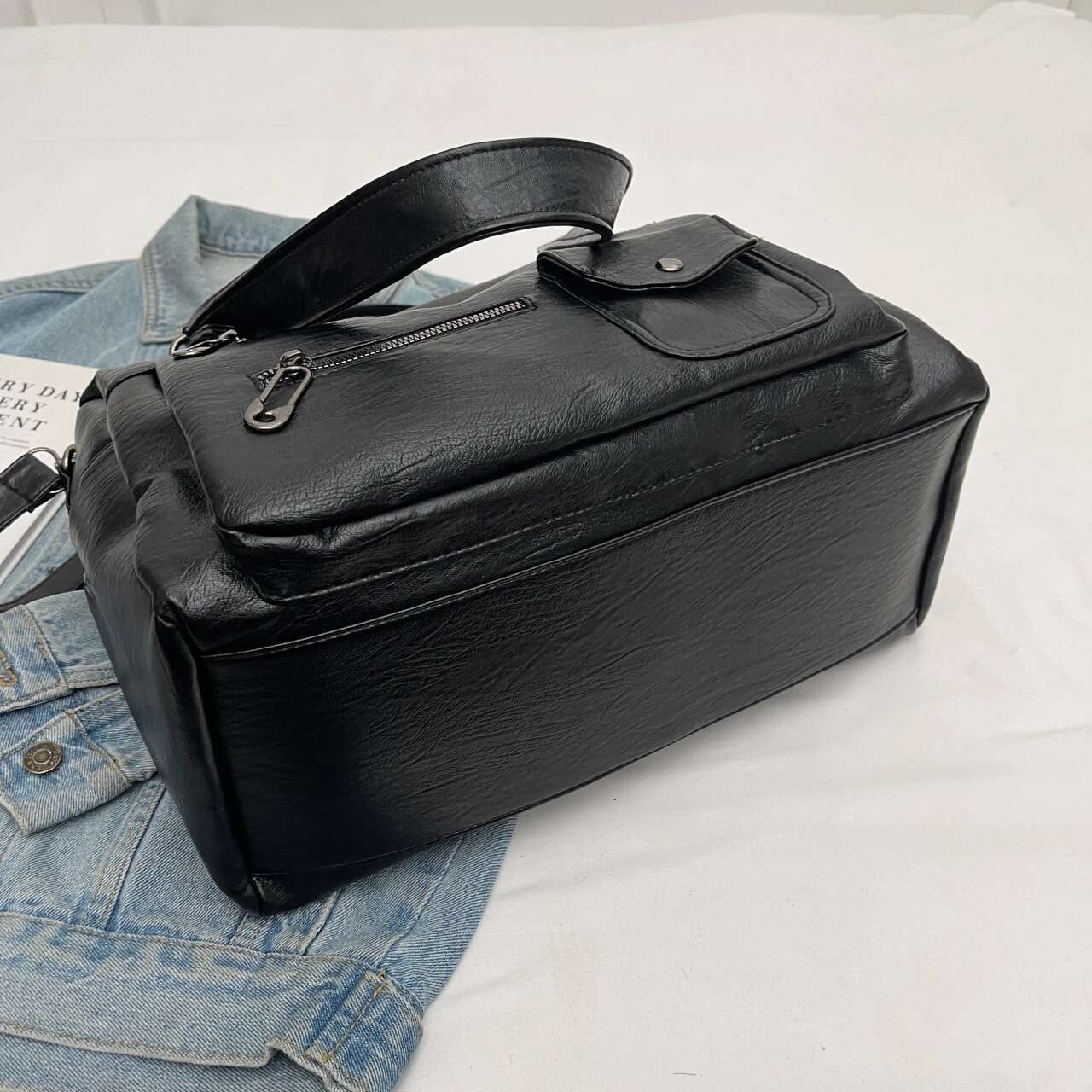 Large Capacity PU Leather Shoulder Bags Designer Solid Vintage Handbags Women More Packages Female Casual Tote High Quality Bag