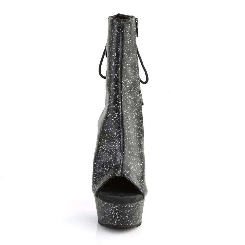 High Heel Cm Colorful Sparkling Waterproof Platform Thin Heel High Low Tube Nightclub Stage Steel Pole Dance Short Shoes