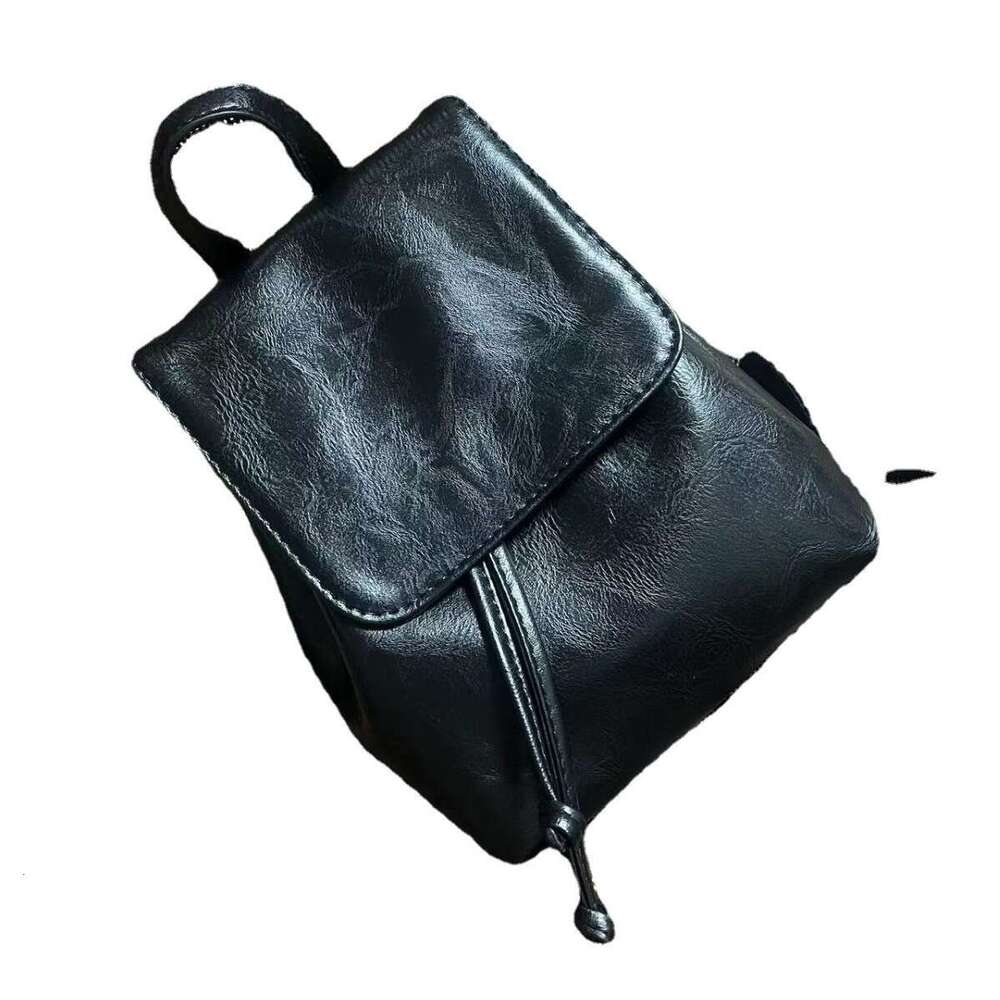 42 Same texture compact American brown backpack, new Instagram minimalist and versatile shoulder bag
