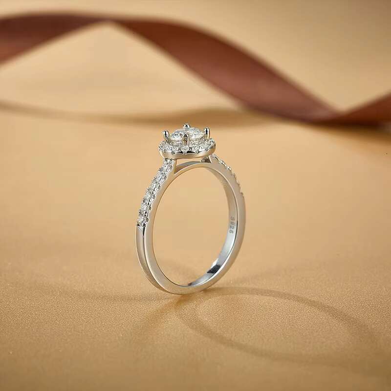 925 Sterling Silver D VVS Level Moissanite Ring Luxury Designer Jewelry Wedding Rings for Women