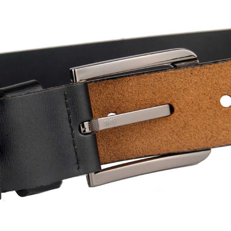 CEXIKA 130 140 150 160 170cm genuine leather belt suitable for men high-quality Plus long size pin buckle waist belt W250326