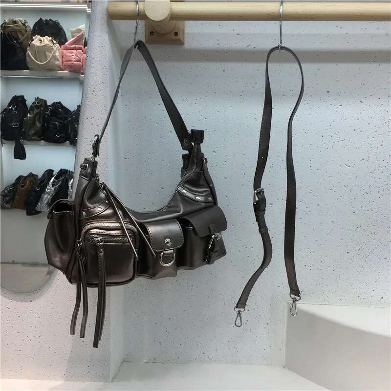 Fashion Multi Pockets Shoulder Designer Ladies Cross Body High Quality PU Leather Purses Messenger Hand Bag