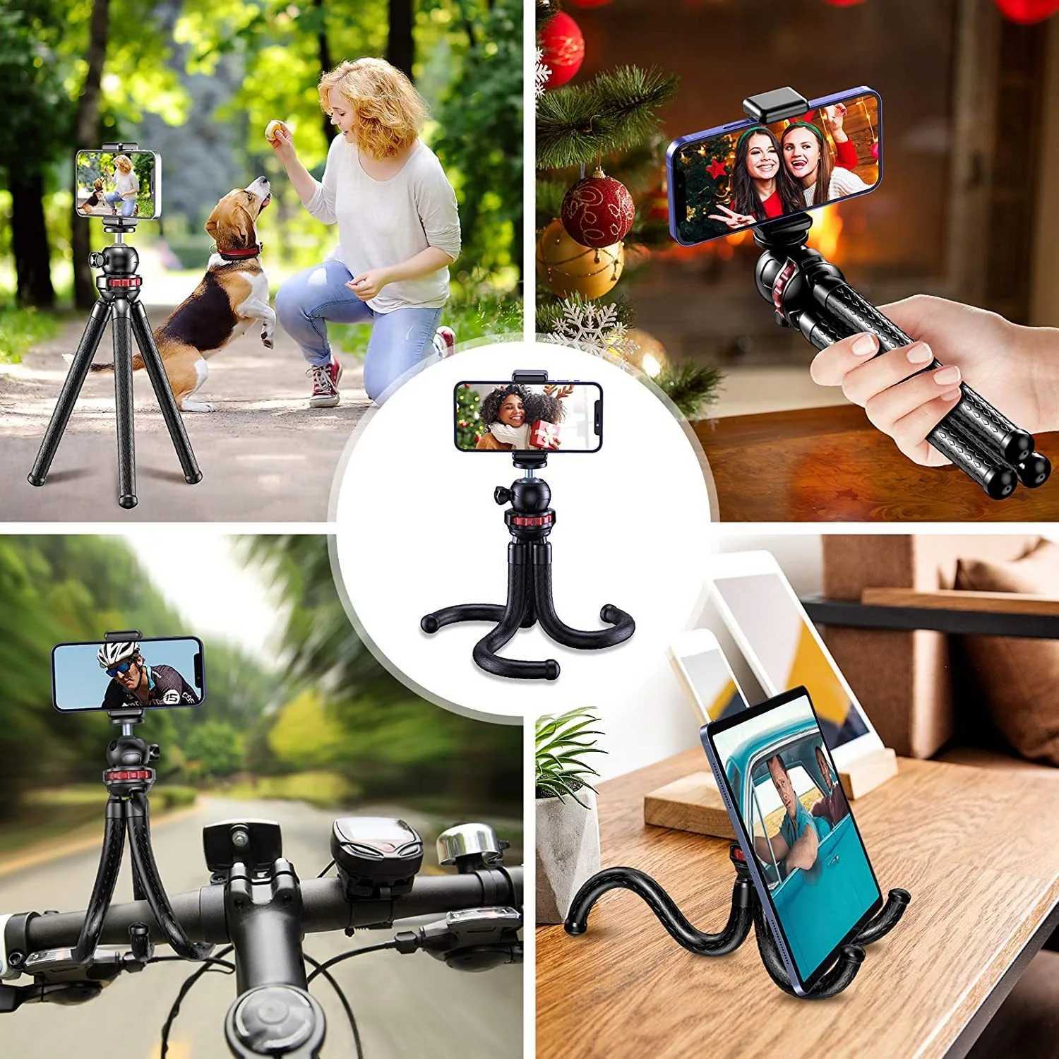 Mobile phone tripod flexible sponge octopus mini tripod tripod holderXJ250326
