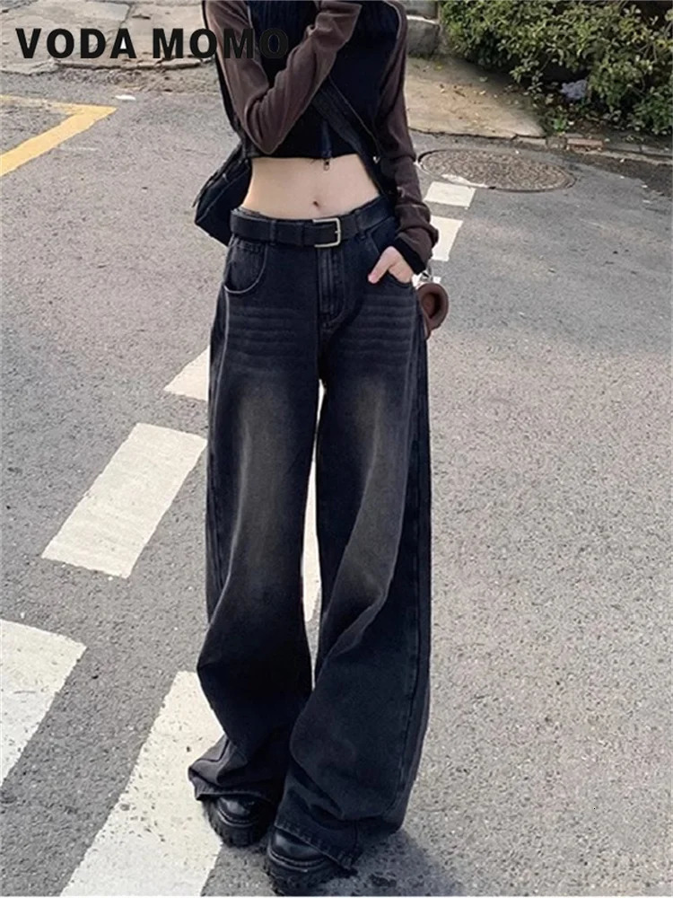 High Waist Streetwear Female Straight Leg Jeans Y2k Korean Basic Fashion Baggy Jeans Women Womens Pants Vintage Jeans Woman 250321