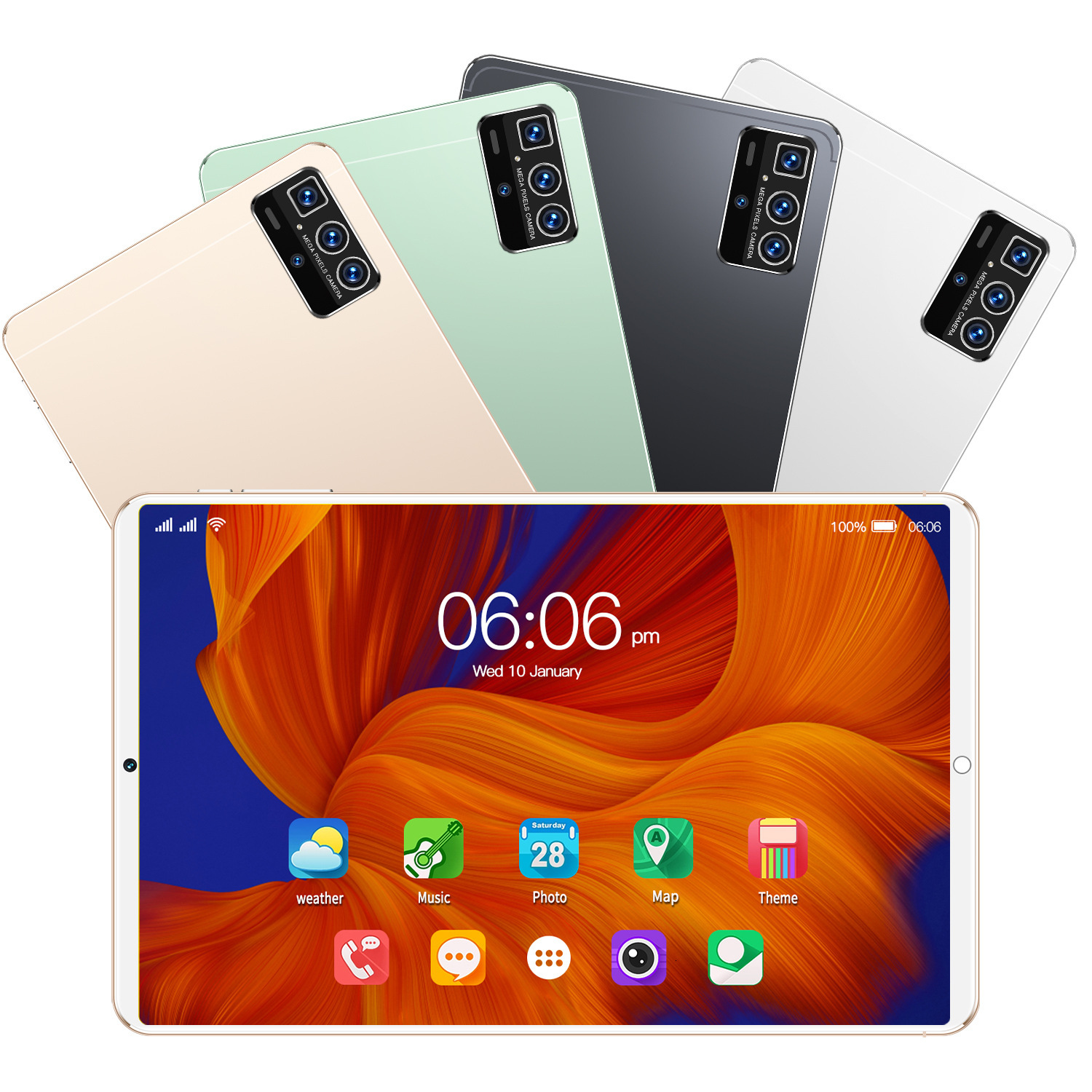 Pro14 New Off-The-Shelf Smart Lightweight Portable Computer Face Unlock Global Language Smartphone Front And Rear HD Cameras Metal Case 5G Tablet