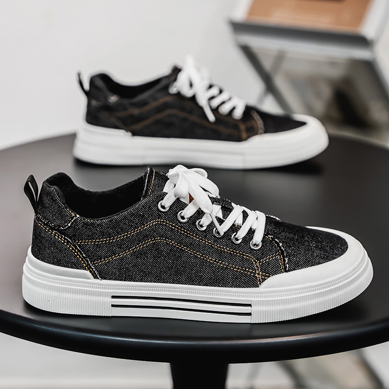 Designer Shoes Personalized Spring And Autumn New Korean Version Fashionable Plus Size Low Top Men's Sports Shoes Casual Denim Single Multifuncti