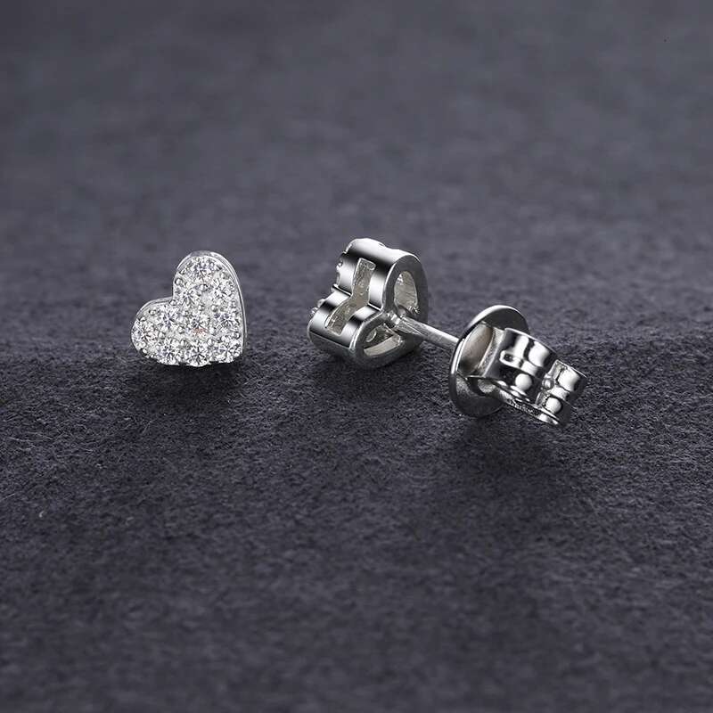 Top Quality Unisex Heart 100% 925 Silver Earrings Fashion Classic Moissanite Earring For Women Jewelry