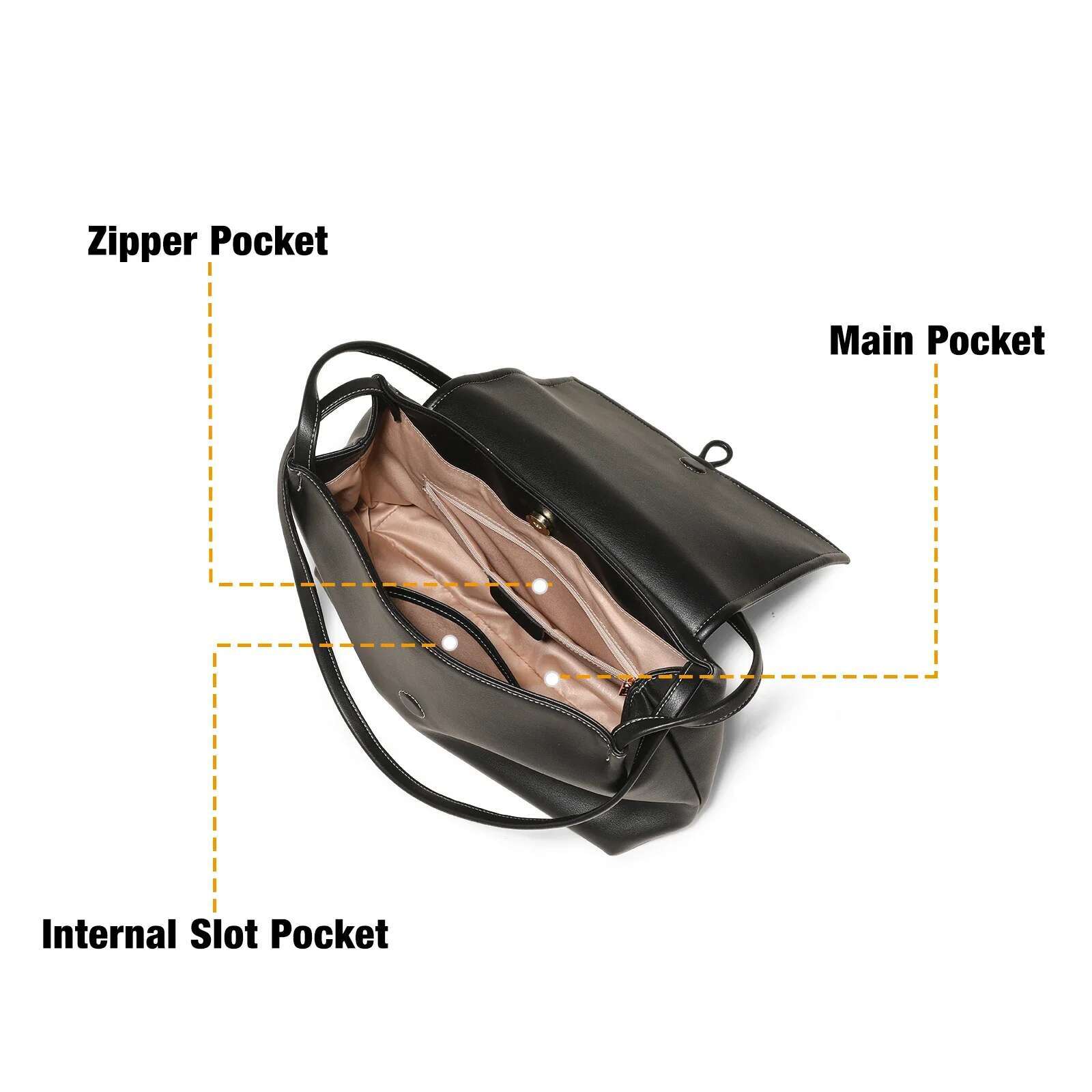 TOUTOU Women Shoulder Leather Texture Makeup Cosmetic Senior Sense Messenger Bag With Cute Pendent Daily Christmas Gift
