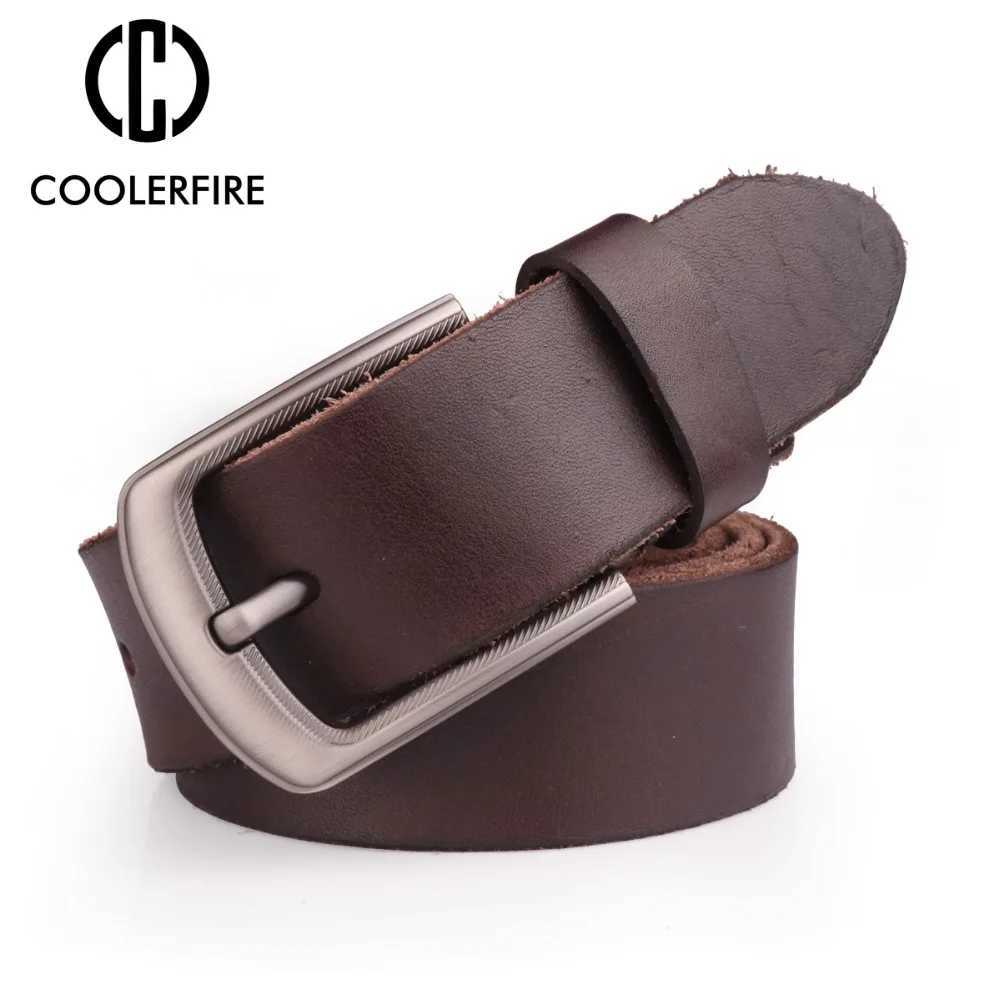 Mens top grade full grain 100% cowhide genuine leather belt high-quality zinc alloy buckle suitable for mens TN001 W250326