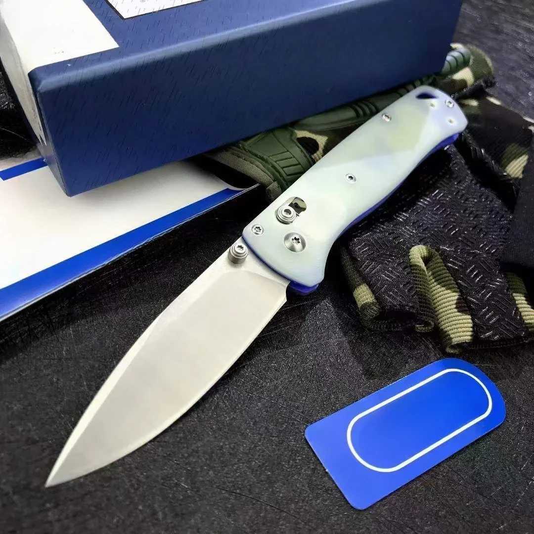 BM 535 Folding Knife G10 Handle Satin Flat Blade Outdoor Pocket Hunting Self Defense Portable Camping Fishing Multi Tool KnifeXJ250326