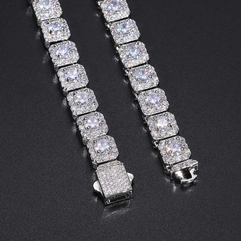 5mm-8mm vvs1 Color D Moissanite Necklace Chain Luxury For Men/Women Hip Hop Jewelry Sterling Silver 925 Bracelet For Gifts