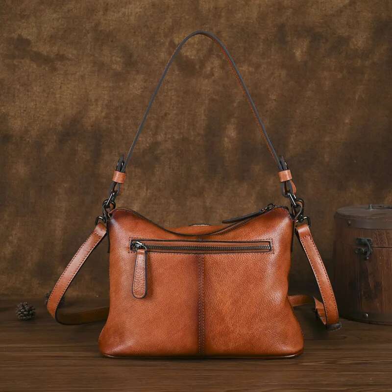 MOTAORA New Small Vintage Women's Shoulder Tote Bag Casual Genuine Leather Handbag Fashion Cowhide Underarm Crossbody Bags Purse