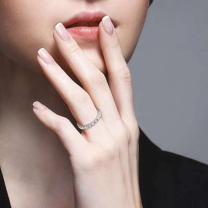 Handmade 925 Sterling Silver Rings for Women Custom Jewelry with Diamond 5Ct Moissanite Wedding Engagement Promise Fine Jewelry