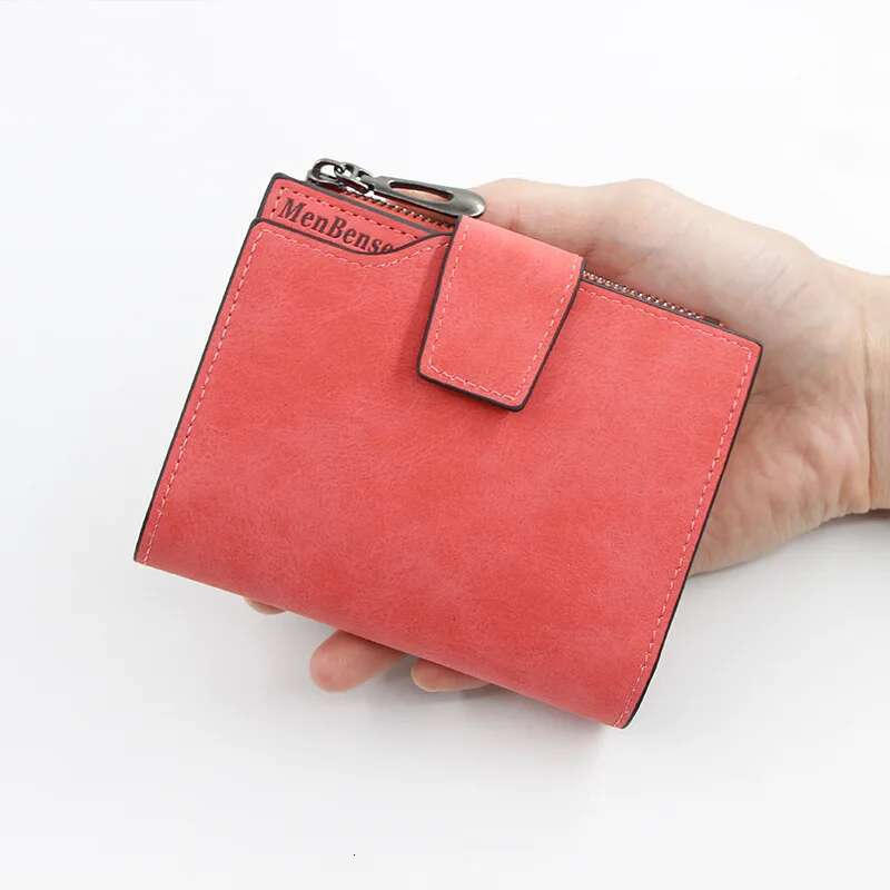 New Women's Short Zipper Wallet Multi Functional Fashion Large Capacity Leather Designer Wallet