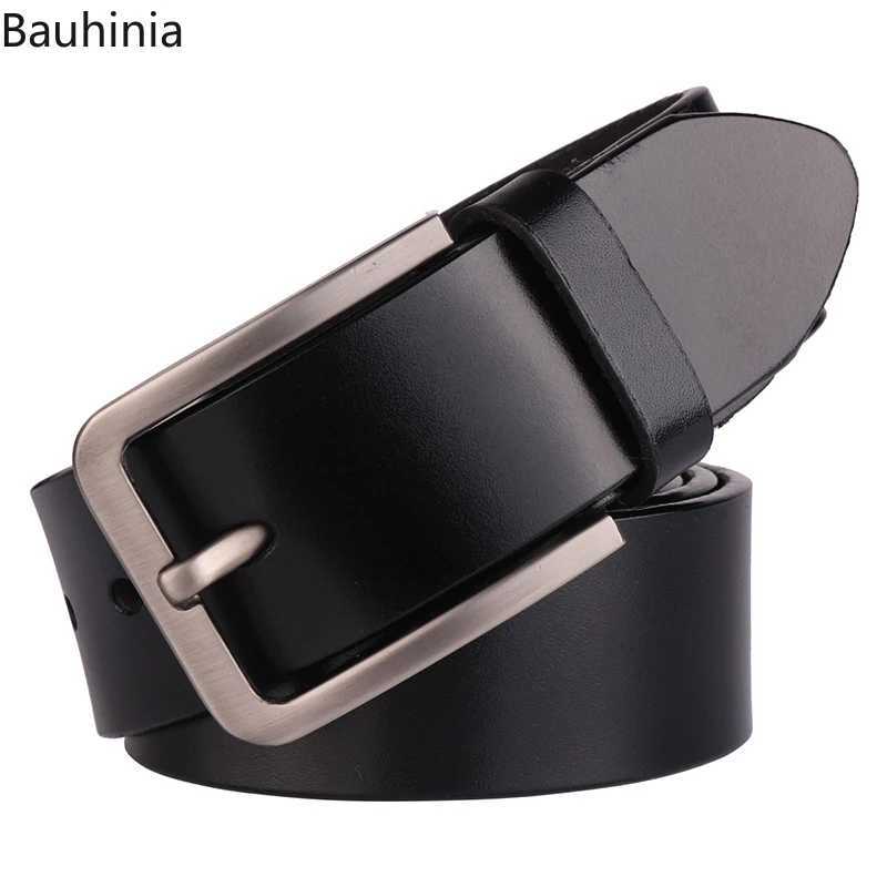 Fashionable retro style pin buckle denim mens leather belt 100-135cm high-quality mens belt set denim belt W250326