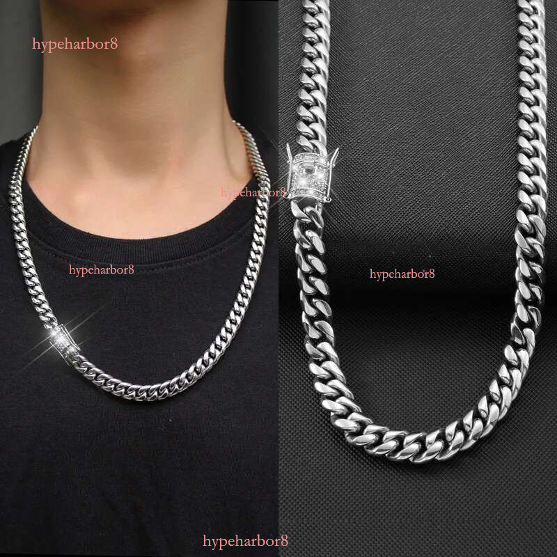 Punk Chains Width 6mm /8mm/10mm Stainless Steel Sier Gold Color Cuban Chain Bracelets Waterproof Men Woman Curb k Necklace Various Sizes