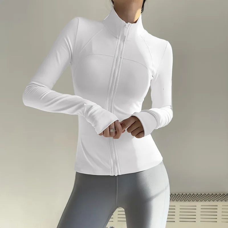 Women Zip Fitness Clothes Long Sleeve Sports Jacket with Pockets Yoga Shirt Quick Dry Gym Top Sunscreen Sportswear Running Coats 250326