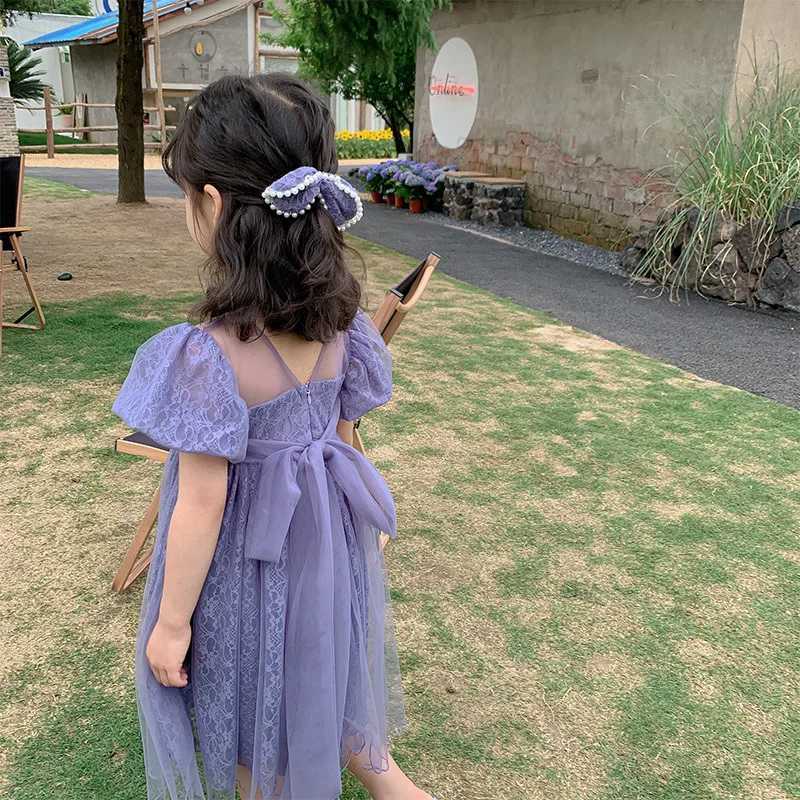 2025 Baby Girl Dress Sweet Lace Flower Elegant Princess Dress Christmas Birthday Par Vestitos 2 4 6 8 10 12 Year Childrens Clothing W250326