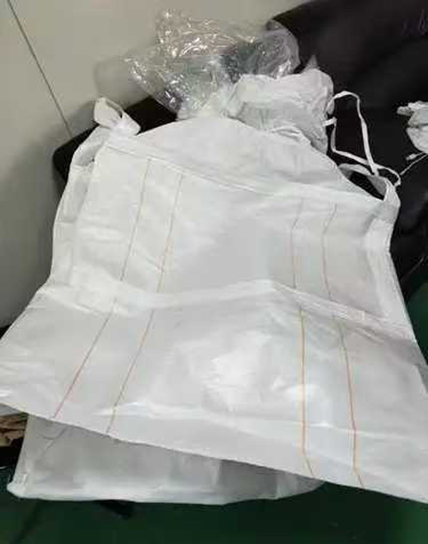Thickened White Ton Bag with Four Reinforced and Inner LinerStraps for Durable Use - Wholesale
