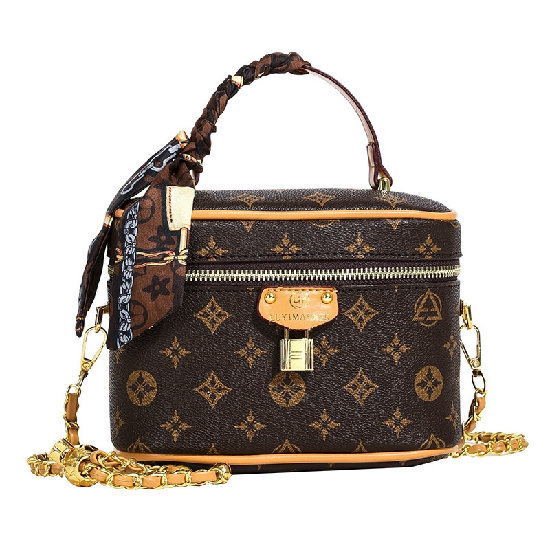 Designer Handbags: Chic Printed Chain Box Bag, Fashionable Women's Crossbody & Shoulder Bag New Free Delivery Designer Bag