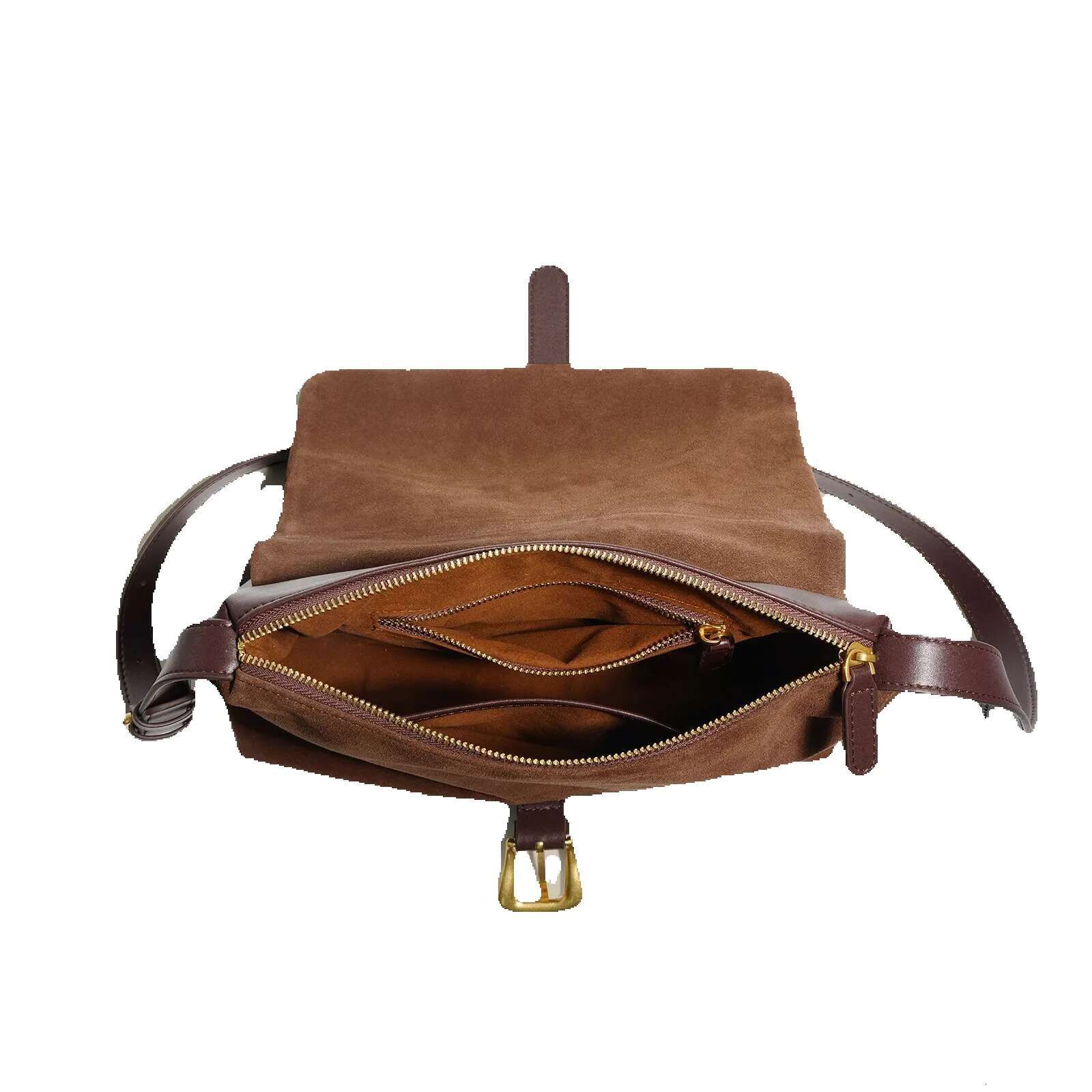 Leather Tote Women's Vintage Suede Underarm Bag Large Capacity Commuter Frosted Cowhide Crossbody Shoulder Bag
