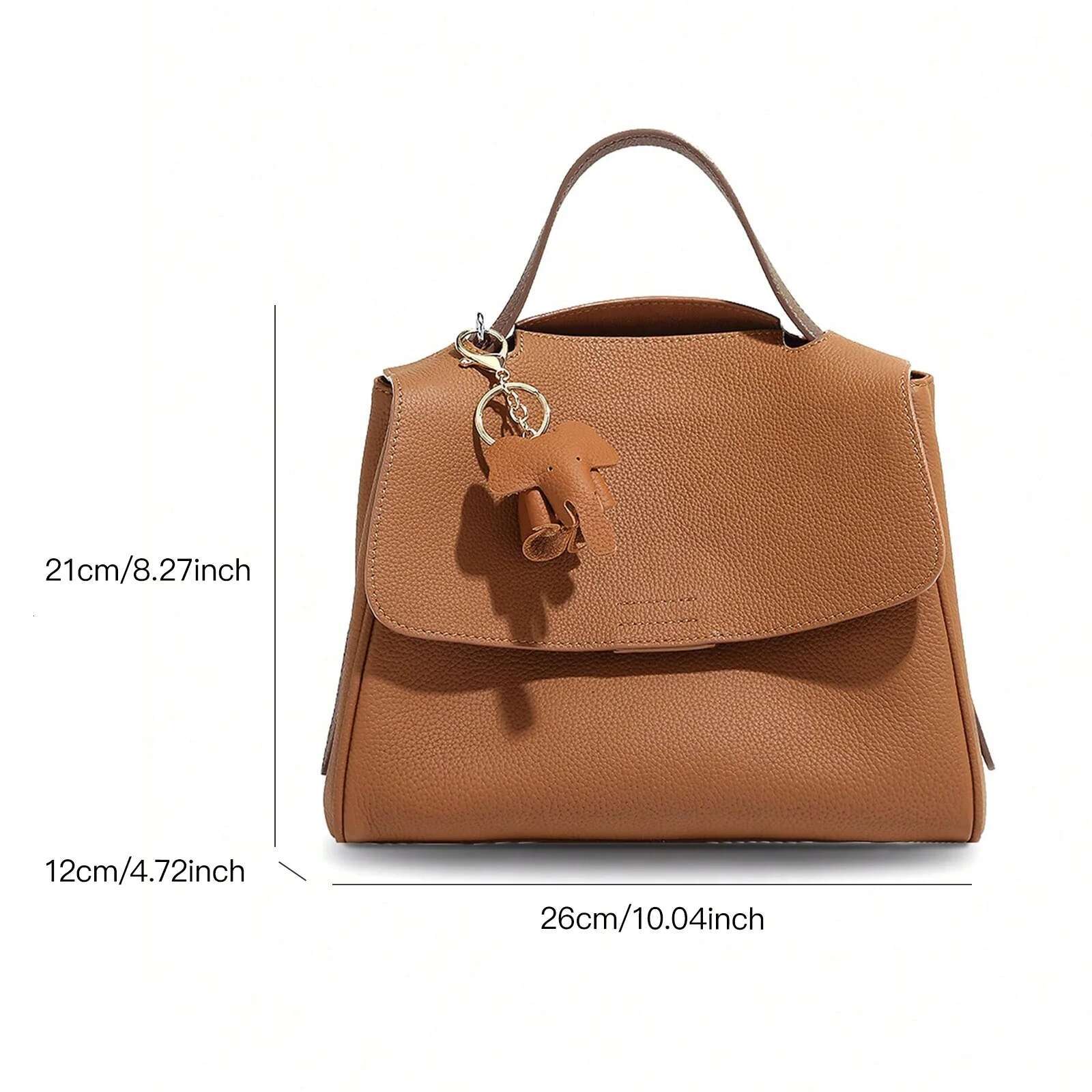 ITAMOOD Leather Handbag Women Cute Small Elephant Decor Satchel Bag Stylish Flap Purse For Work & Office