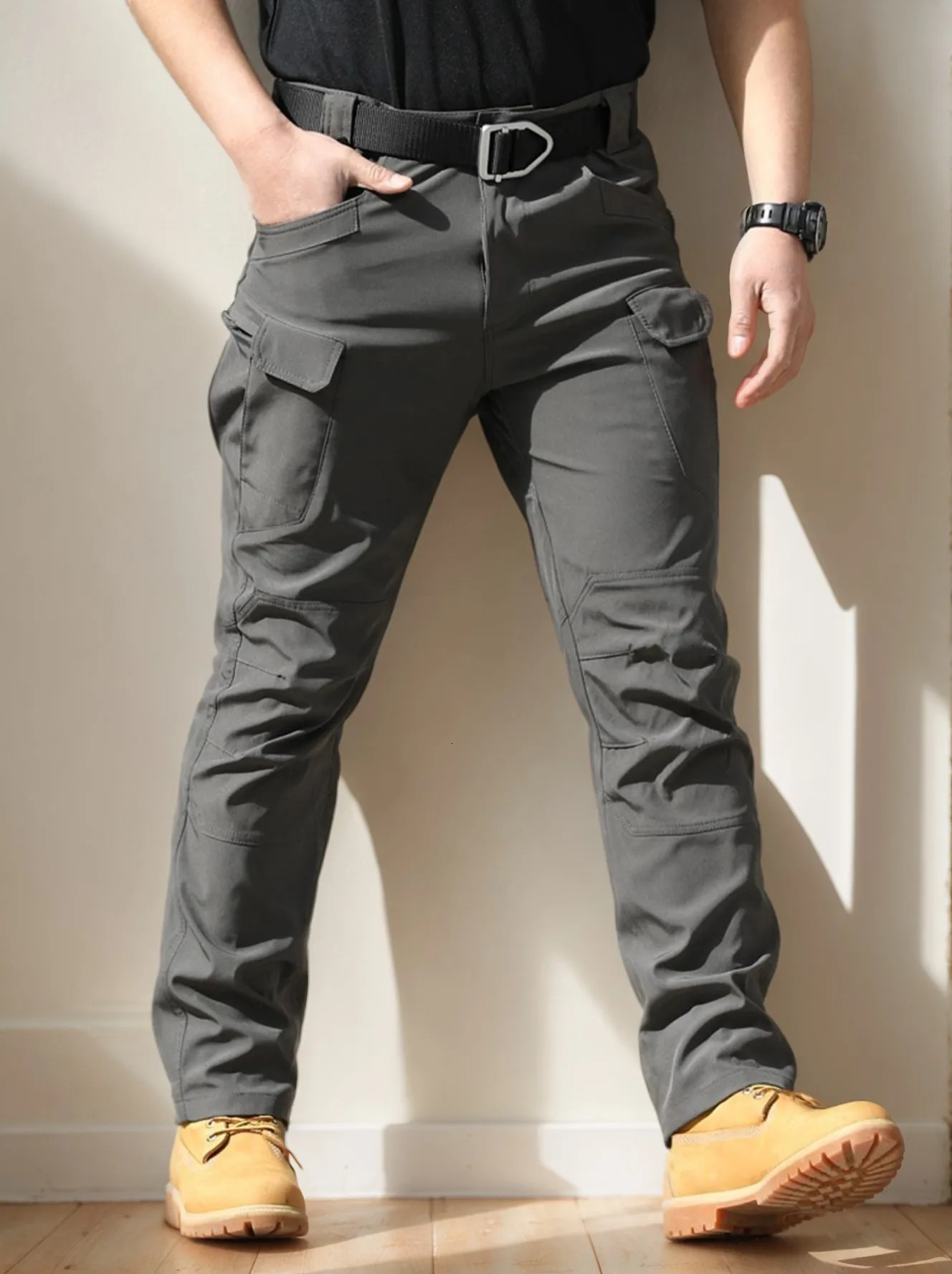 Combat Pants with Multiple Pockets Urban Commute Cargo Stretchable Waterproof Durable and Breathable 250321