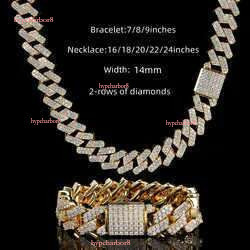 Pendant Necklaces Stock Iced Out Vvs Moissanite Cuban Bracelet Sier Bg Dia k Chain Hip Hop Men Jewelry Necklace Motion current 23ess