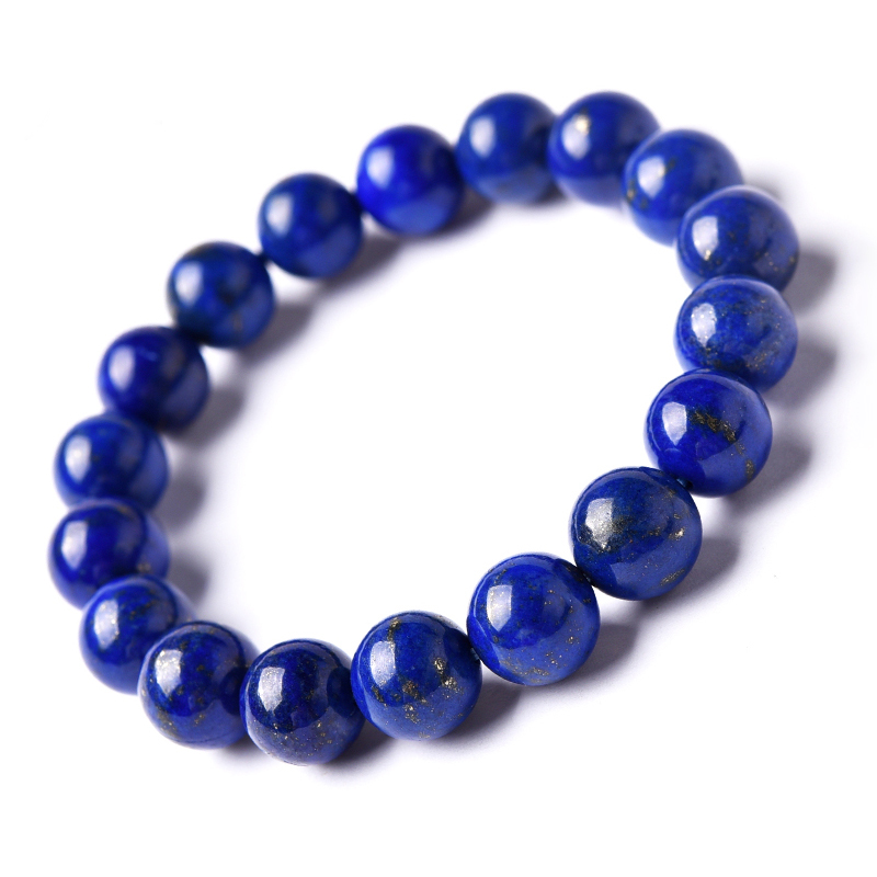 Lapis lazuli old mine material sapphire blue grade loose beads single circle men's and women's blue crystal bracelet