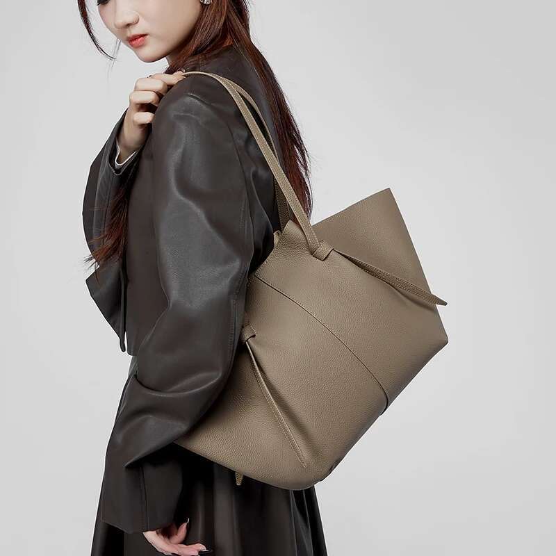 Designer Tote High Quality Cowhide Women's Shoulder Bag Large Capacity Fashion Wing Shaped Genuine Leather Handbags