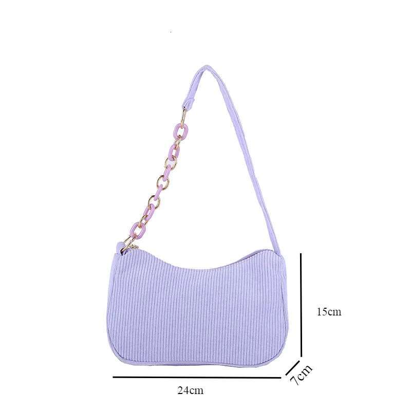 Fashion Vintage Women Annulus Shoulder Bags Handbags Corduroy Underarm Tote Casual Crossbody Zipper Female Handbag Clutch