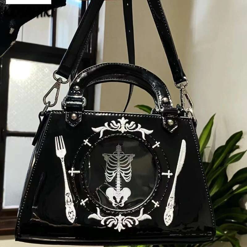 Vintage Haruku Punk Gothic Shoulder Underarm Bag Fashion Sweet Cool Y2k Aesthetic Handbags Casual Women Transparent Ita Bags