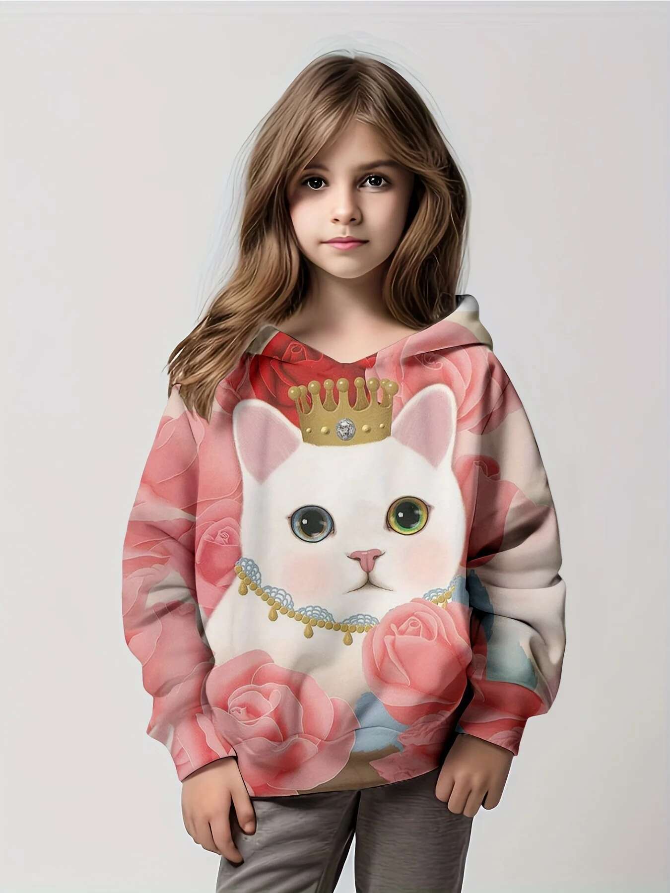Ddmyshoesvip Kids Clothes Hoodies Spring Fall Long Sleeve Children S Cute Hoodie D Print Cartoon Fashion Girl Clothing Sweatshirt Tops