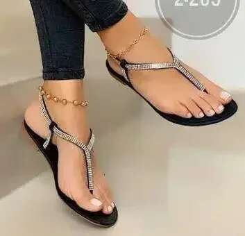2025 Summer New Women's Shoes One Word Large Designer Fashion Beach Sandals Women's Sandals
